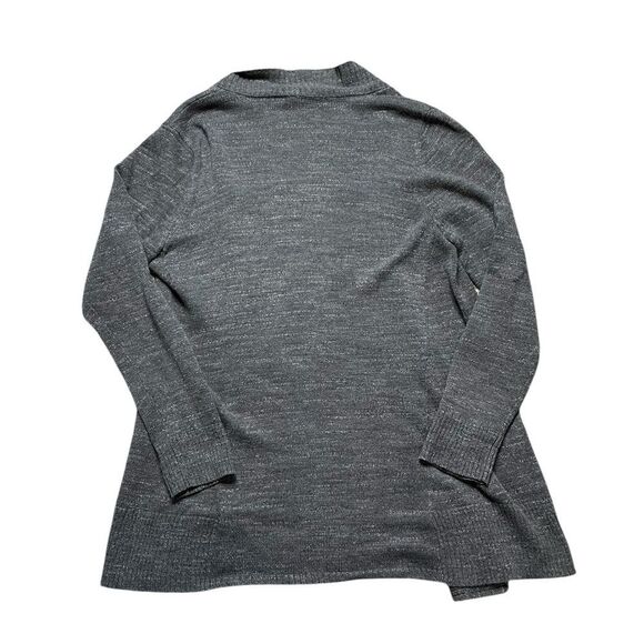 Eileen Fisher Gray Cardigan Sweater Open Front Size Medium - Picture 2 of 6